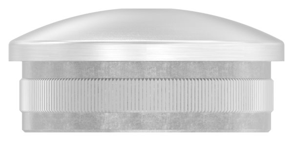 Bouchon légèrement bombé V4A avec M8 pour Ø 48,3x2,0 m