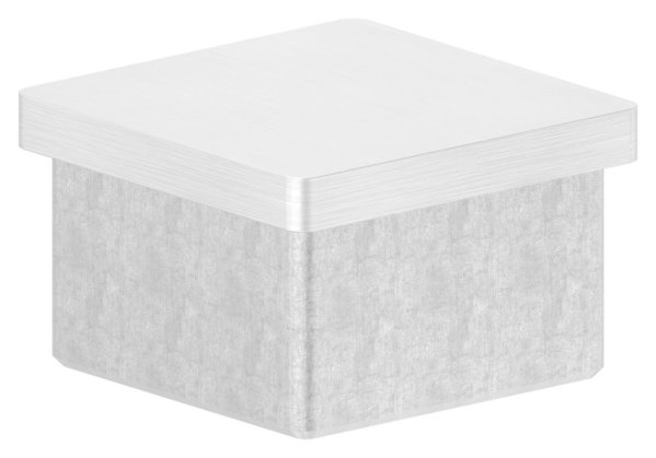 Capuchon d'insertion V4A pour collage pour tube 40x40x2,0 mm