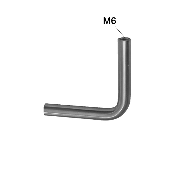 Equerre | Ø 12 mm | avec 2 x filetage intérieur : M6 | V2A