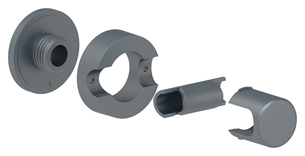 Porte-brenk Ø 50mm, plastique, gris anthracite