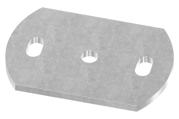 Plaque d'ancrage | Dimensions : 120x80x6 mm | Acier (brut) S235JR