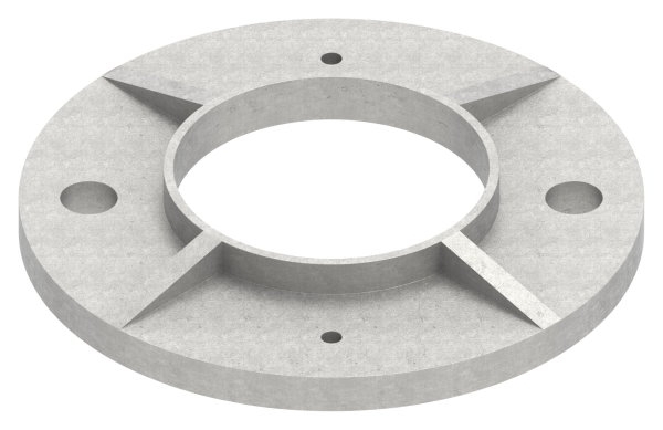 Plaque d'ancrage | dimensions : Ø 120x6 mm | pour tube rond : Ø 60,3 mm | V2A