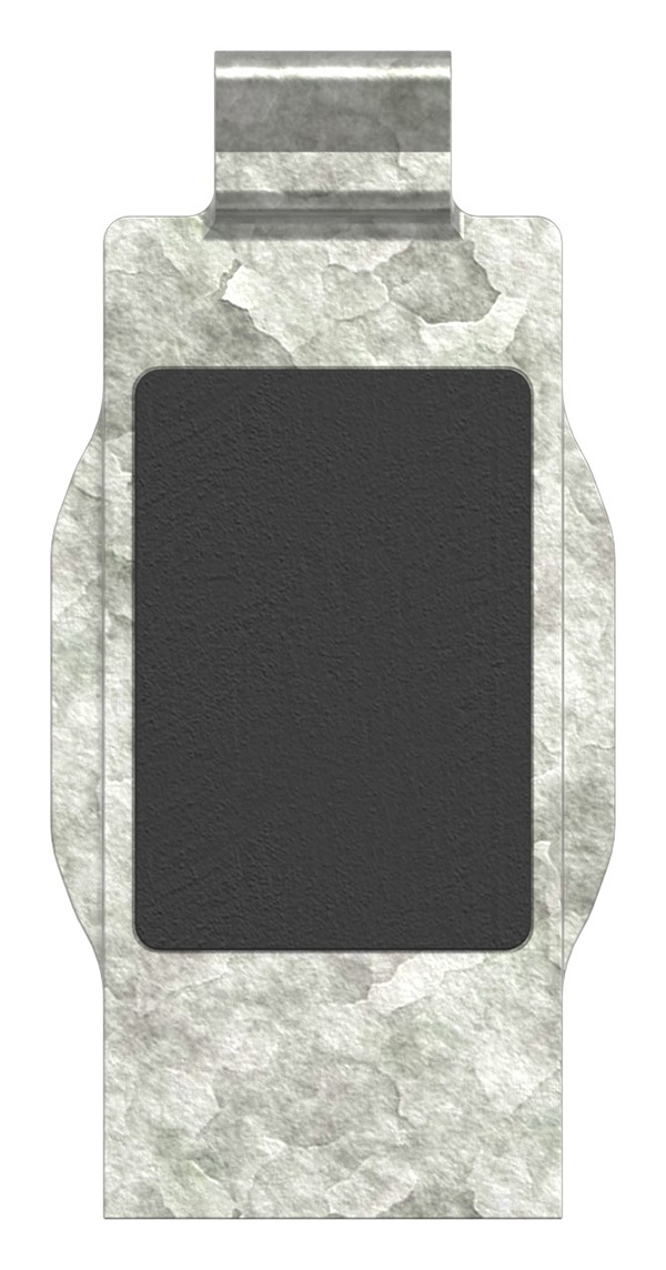 1 base de sécurité pour pince à verre 55x65x37,5 mm AbZ effet acier inoxydable