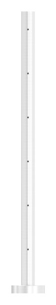 Poteau de garde-corps | pour 6 supports de barre transversale M6 | longueur : 880 mm | V2A