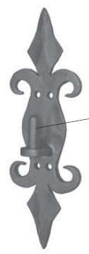 Charnière de porte en bois