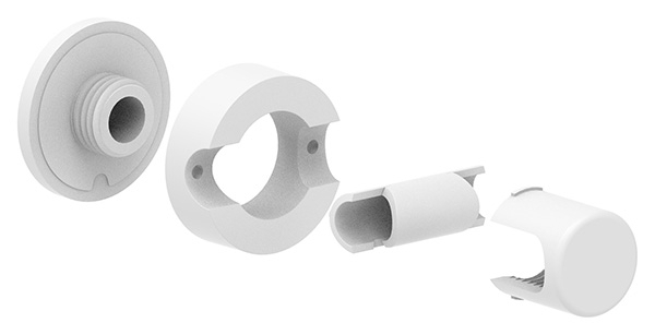Porte-brenk Ø 50mm, plastique, blanc pur