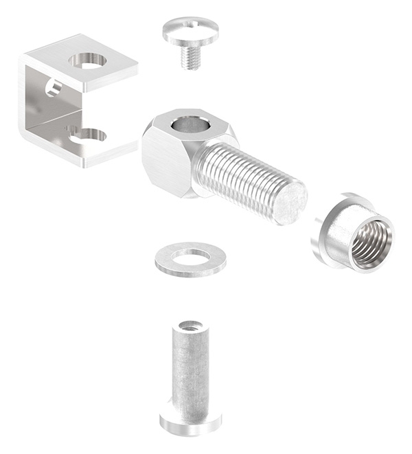 Charnière de portail | M20 | à souder | réglable | V4A