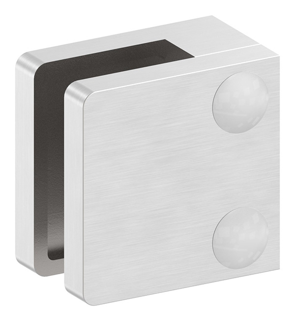 Pince en verre | Dimensions : 30x30x18 mm | Connexion : Plat - Ø 42.4 mm | V2A