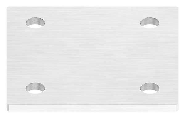 Plaque d'ancrage | dimensions : 120 x 120 x 6 mm | avec 4 trous á Ø 13 mm | V2A