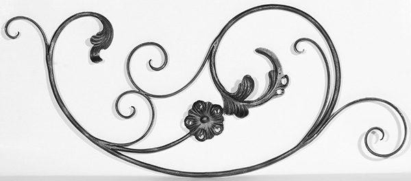 Baroque rural | Dimensions : 450x990 mm | Acier S235JR, brut