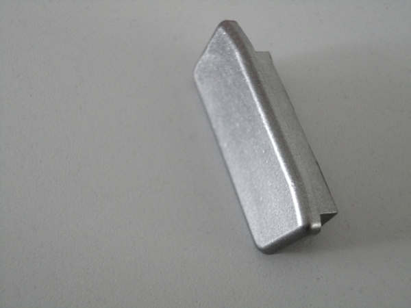 Embout pour main courante en plastique pour 40 x 8mm, gris aluminium