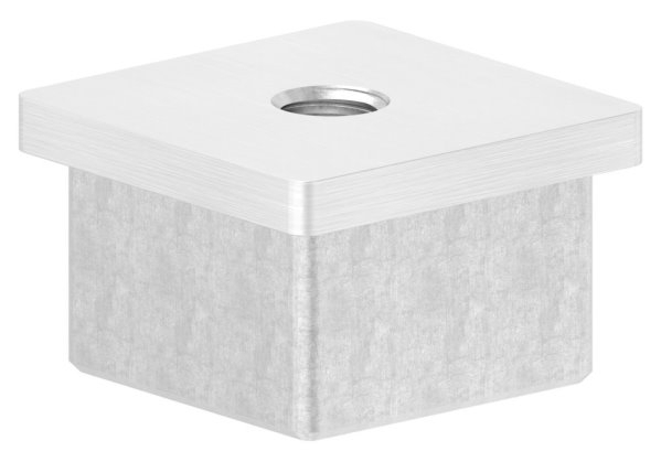 Bouchon enfichable V4A avec M10 pour collage pour tube 40x40x3,0 mm