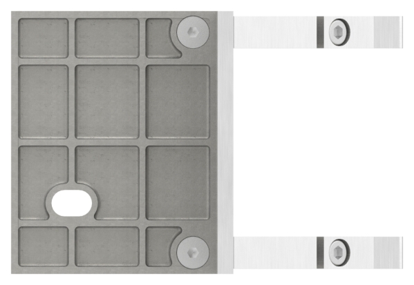 Montage mural comme angle extérieur pour poteaux 40 x 40mm, V2A