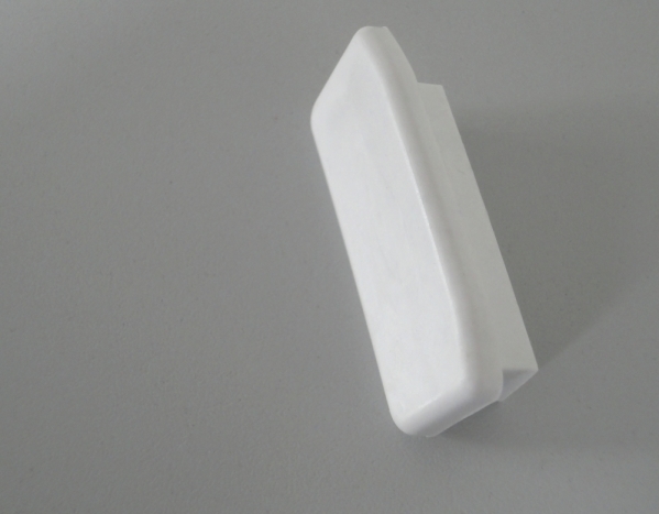 Embout pour main courante en plastique pour 40 x 8mm, signal blanc