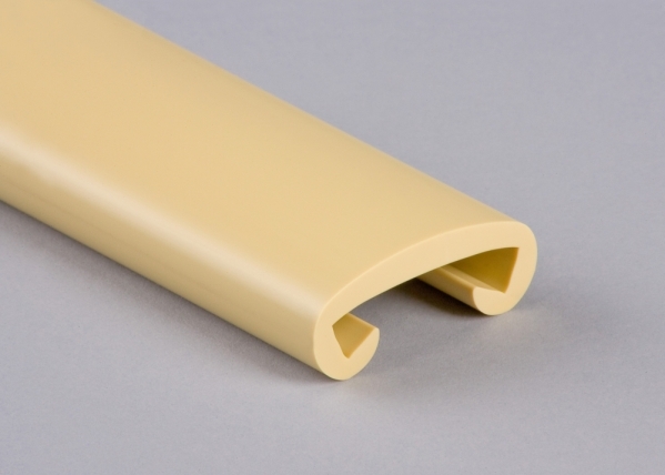 Main courante en plastique pour 40 x 8mm, ivoire
