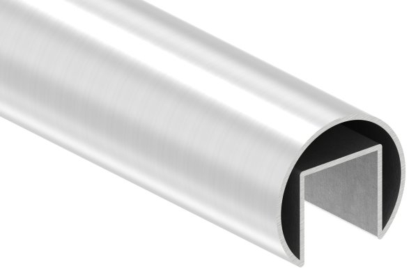 Tube rainuré | Ø 42.4x1.5 mm | avec rainure : 24x24 mm | longueur : 3000 mm | V2A