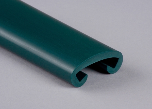 Main courante en plastique pour 40 x 8mm, bleu vert
