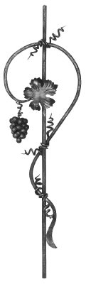 Ornement de vin | Matériau : Ø 12 mm | Acier S235JR, brut