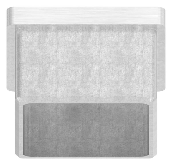 Capuchon enfichable V4A avec M8 pour collage pour tube 40x40x2,0 mm
