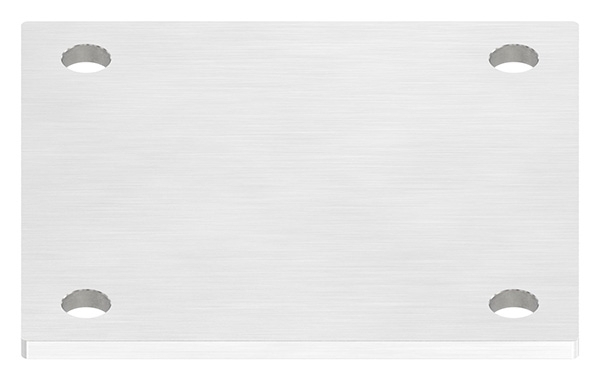 Plaque d'ancrage | dimensions : 150 x 150 x 6 mm | avec 4 trous á Ø 14 mm | V2A