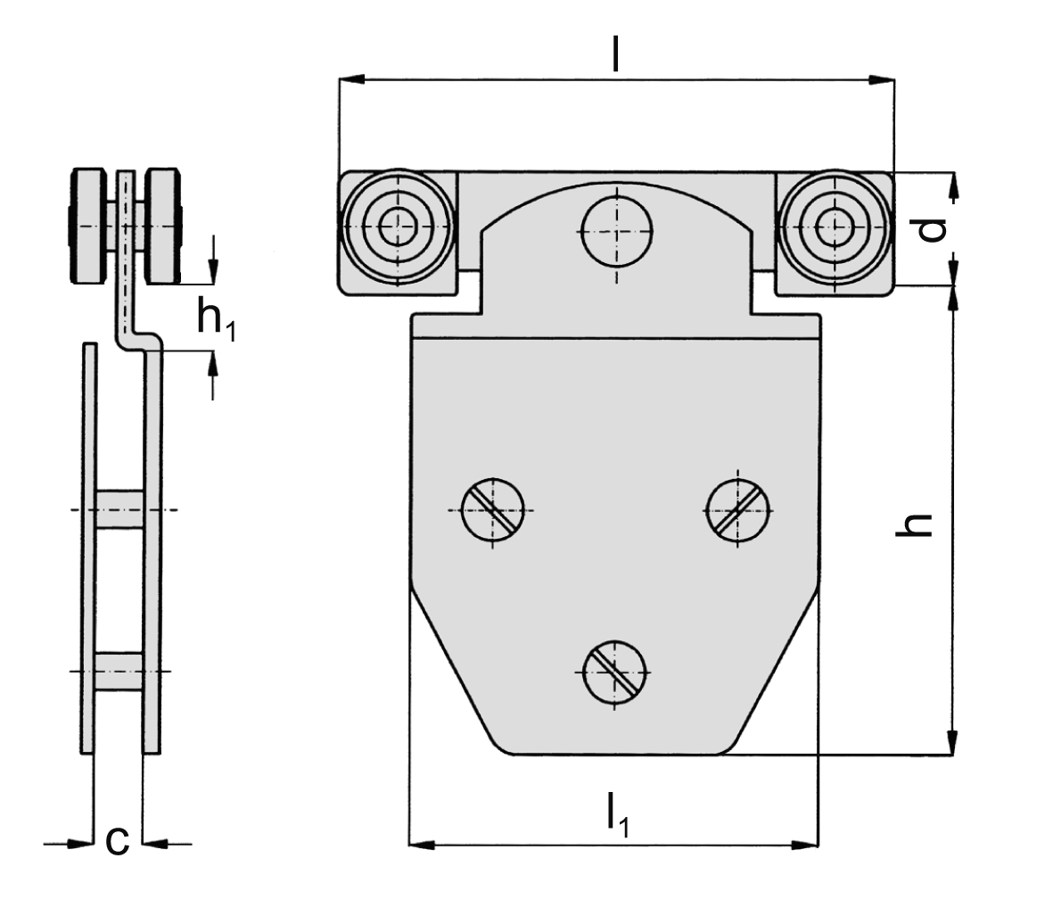Rouleau double pour les plaques de taille 1