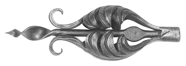 Baroque rural | Dimensions : 60x190 mm | Matériau : 3 mm | Acier S235JR, brut