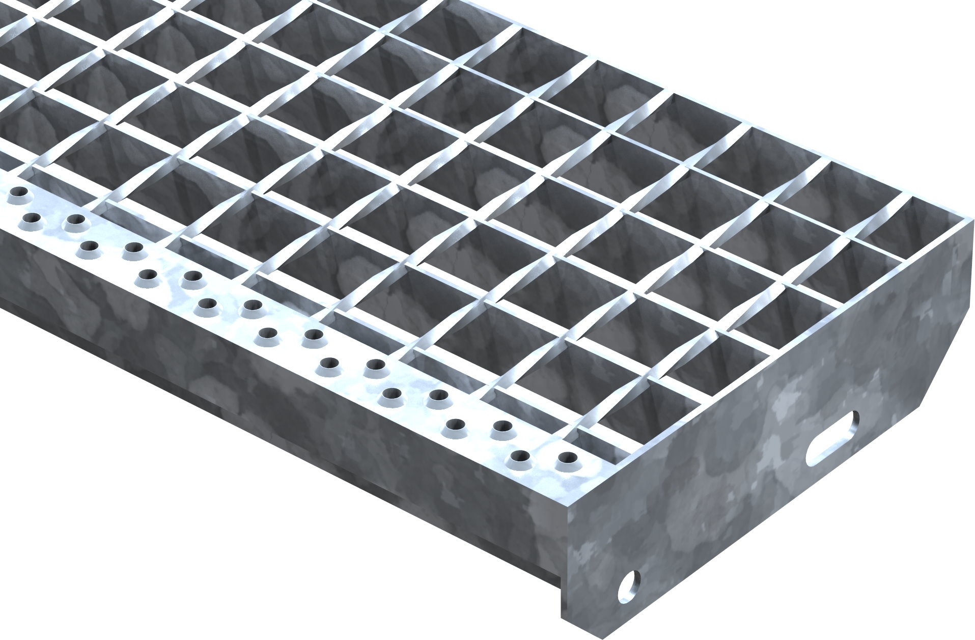 Presse à souder marche en caillebotis | Dimensions : 800x240 mm 34/38 mm | S235JR (St37-2)