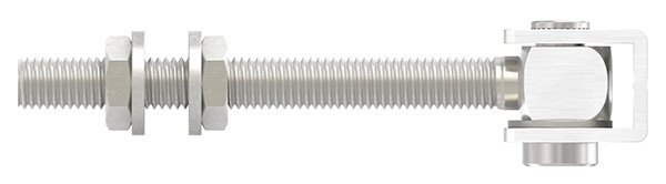 Charnière M12 avec filetage long V2A