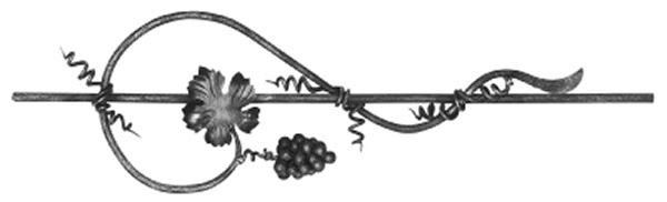 Ornement de vin | Matériau : Ø 12 mm | Acier S235JR, brut
