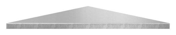 Couvercle de quai | pour tube carré | dimensions : 200x200 mm | acier S235JR, brut