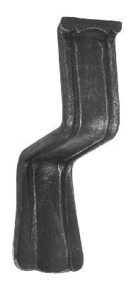 Support ornemental | Matériau : 41x8 mm Hauteur:150mm | Acier (brut) S235JR