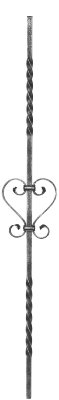 Barre décorative | longueur : 900 mm | matériau : 12x12 mm | lisse | acier (brut) S235JR