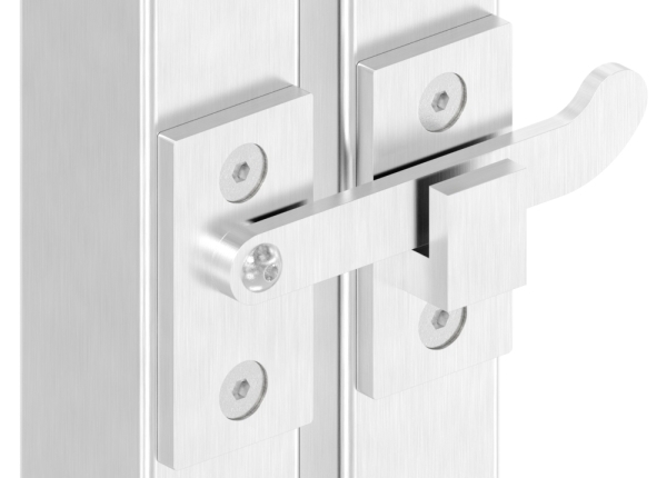 Verrou de porte pour profilés plats, V4A