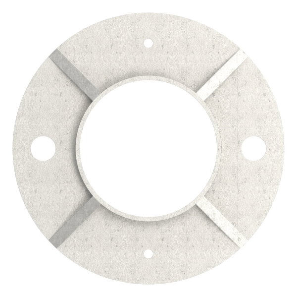 Plaque d'ancrage | dimensions : Ø 120x6 mm | pour tube rond : Ø 60,3 mm | V2A