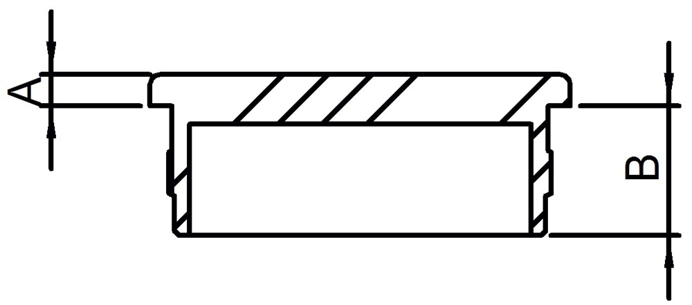 Bouchon | plat | moulé | pour tube rond : Ø 42.4x2 mm | V2A