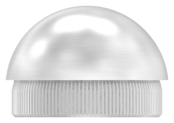 Bouchon demi-rond V2A matériau plein pour Ø 48,3x2,0 mm