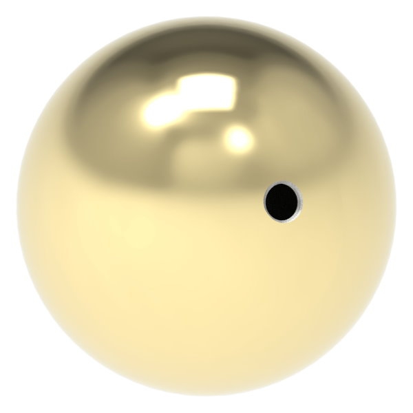 Boule creuse en laiton Ø 70mm avec M8