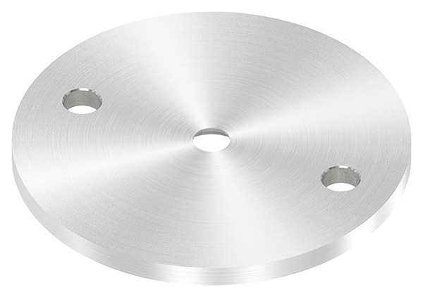 Plaque d'ancrage Ø 70 x 4 mm avec trou de centrage : Ø 6,5 mm, fraisés | V2A