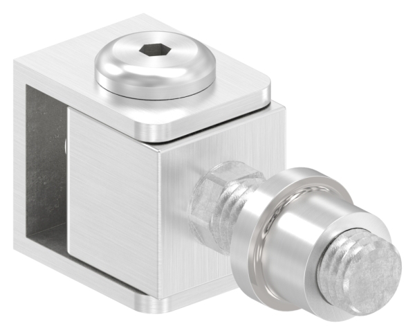 Charnière de portail réglable avec douille filetée M12, V2A