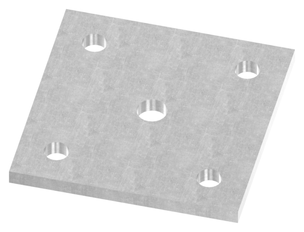 Plaque d'ancrage | Dimensions : 120x120x8 mm | Acier (brut) S235JR