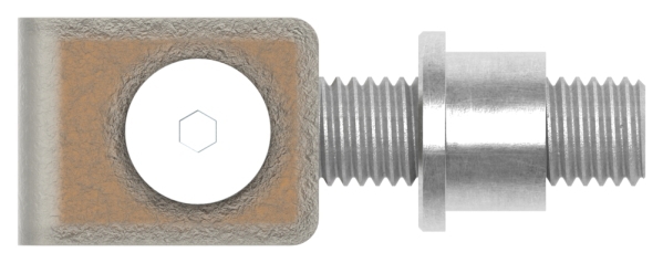 Charnière M12 | réglable | soudable | acier (brut) S235JR