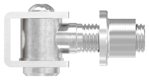 Charnière avec manchon fileté M16, V4A