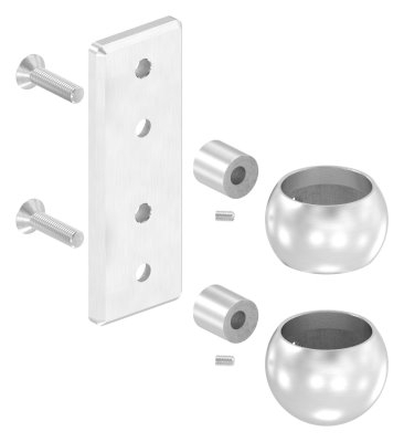 Support mural pour tube rond Ø 48,3 mm V2A