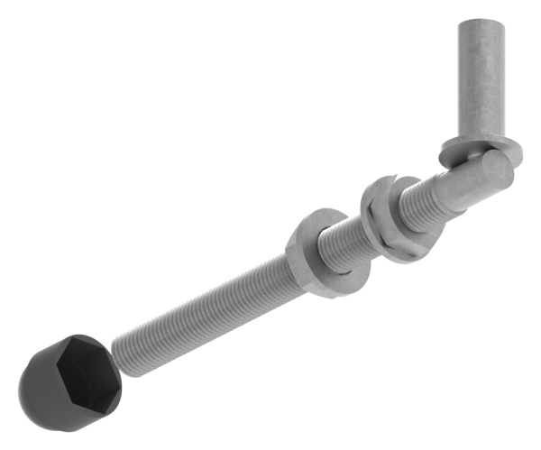 Bande de suspension charnière de porte à visser pour Ø 16mm, longueur 190mm