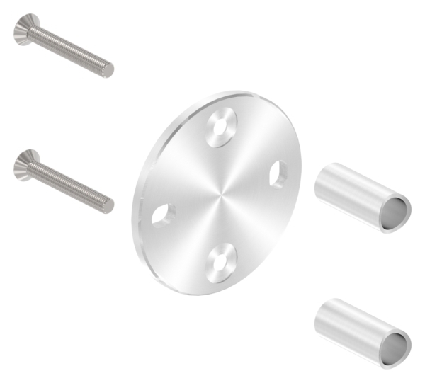 Fixation murale pour tube rond Ø 48,3 mm V2A