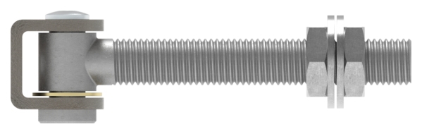 Charnière de portail M20 | réglable | acier (brut) S235JR