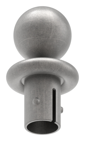 Bouton de tube à bille pour Ø 33.7x2.5-2.9 mm | Acier S235JR, brut