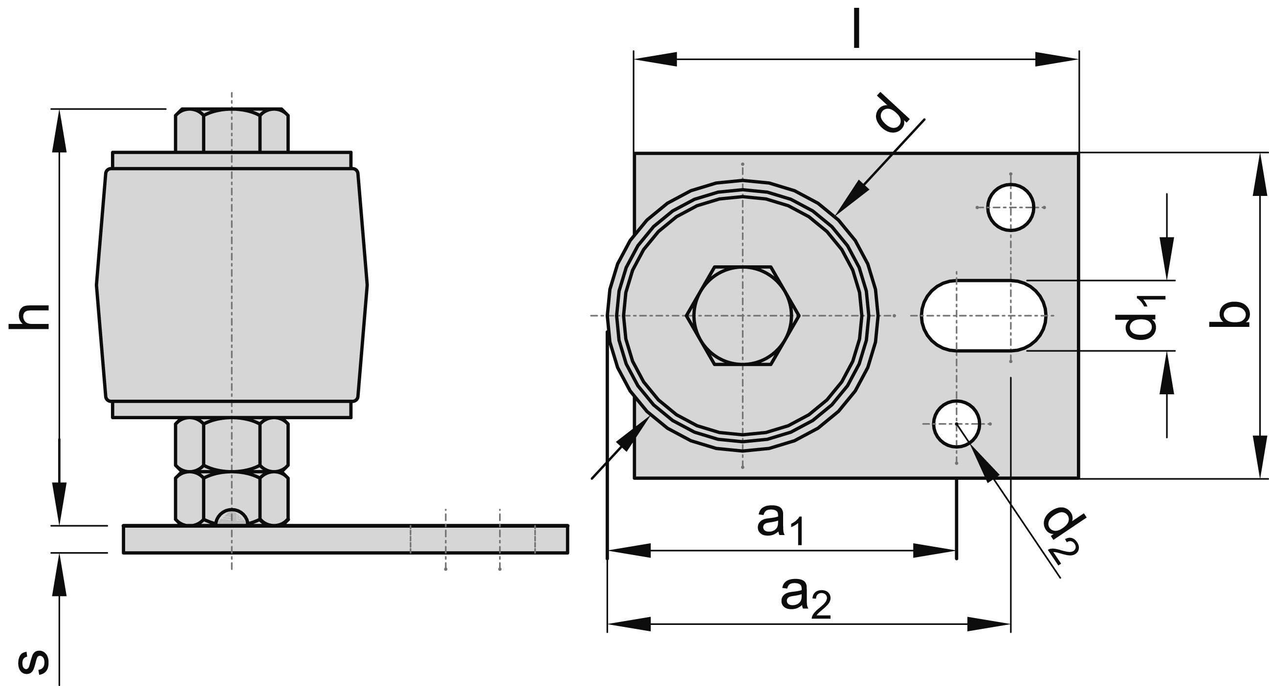Rouleau de guidage externe avec plaque de taille 50