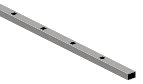 Tube rectangulaire | Dimensions : 30x20x2 mm | Longueur : 3000 mm | Acier S235JR, brut