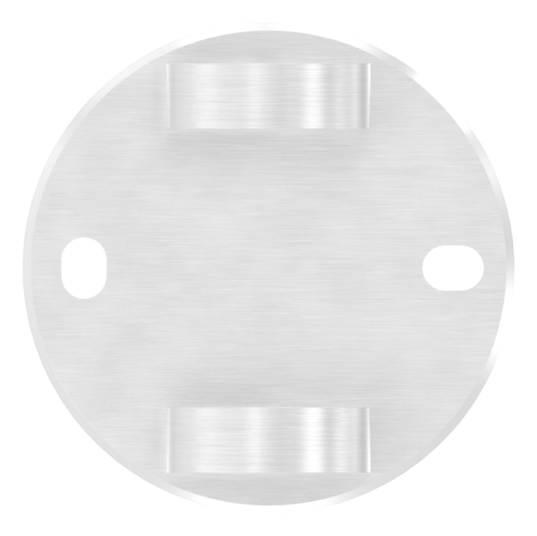 Fixation murale 120x10 mm pour le serrage d'un tube rond Ø 42,4 mm V2A